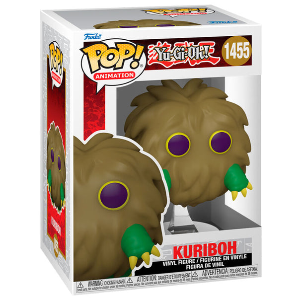 Figurine Funko POP Kuriboh de Yu-Gi-Oh! en vinyle, hauteur 9 cm, présentée dans sa boîte cadeau.