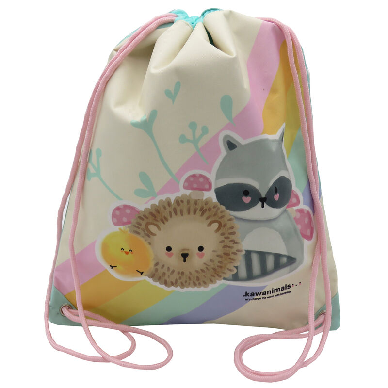 Sac de sport enfant Kawanimals Forest 39 cm avec design coloré sur fond blanc