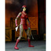 Vue rapprochée du visage détaillé de la figurine Karai Ultimate NECA