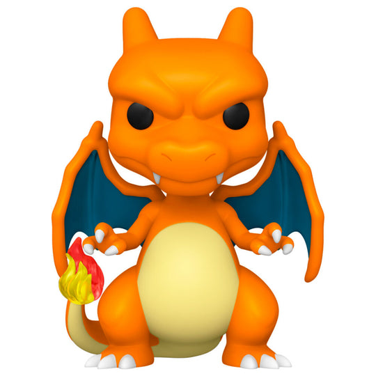 Figurine Funko POP Charizard Pokémon en vinyle de 9 cm avec boîte vitrine transparente, vue avant détaillée