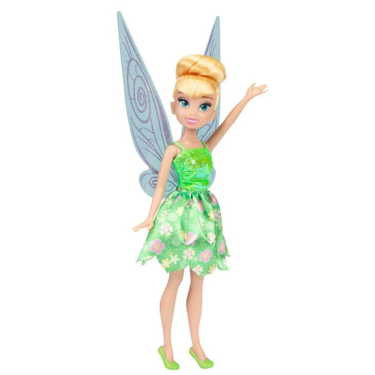 Détail du visage expressif de la poupée Clochette Disney Fairies