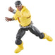 Zoom sur le visage expressif de la figurine Bullseye de la série Marvel Legends