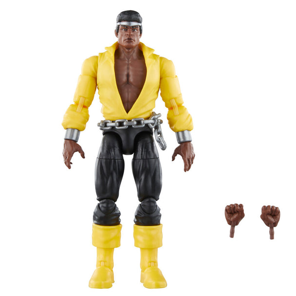 Vue de face de la figurine Luke Cage Power Man 15 cm articulée Marvel Legends HASBRO