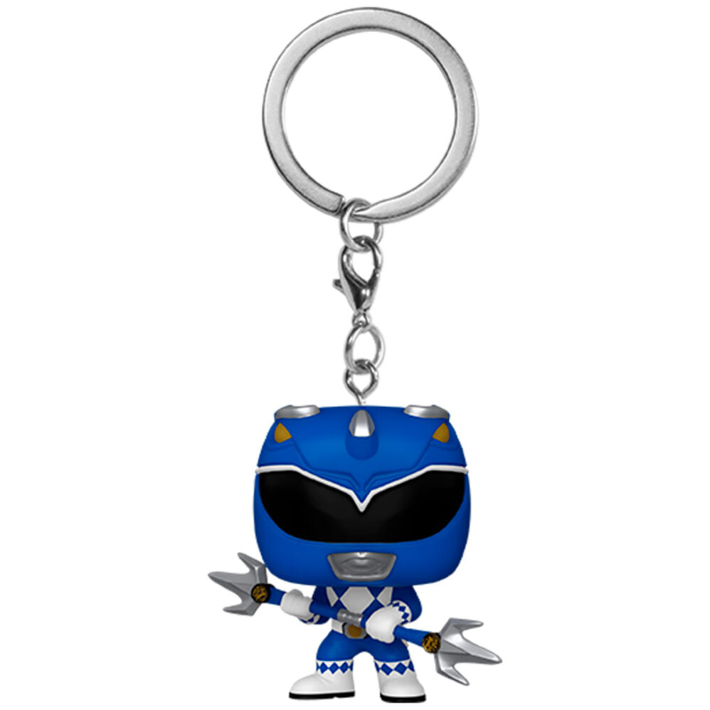 Porte-clés Funko Pocket POP Power Rangers édition 30e anniversaire avec le Blue Ranger en figurine miniature