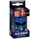 Vue rapprochée du porte-clés Funko Pocket POP Power Rangers Blue Ranger montrant les détails et la finition