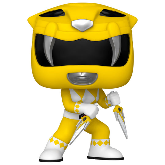 Figurine Funko POP Yellow Ranger des Power Rangers 30e anniversaire en vinyle de 9 cm dans sa boîte vitrine