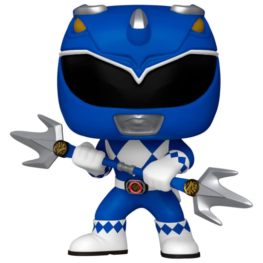 Figurine Funko POP du Blue Ranger des Power Rangers, édition 30e anniversaire, en vinyle de 9 cm dans sa boîte vitrine.