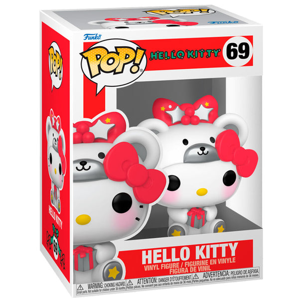 Détail de la figurine Funko POP Hello Kitty Ours Polaire montrant les couleurs et finitions vinyl de 9 cm