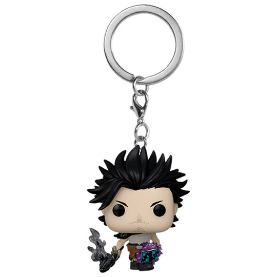 Porte-clés Pocket POP Funko représentant Yami de Black Clover en vue de face avec détails précis