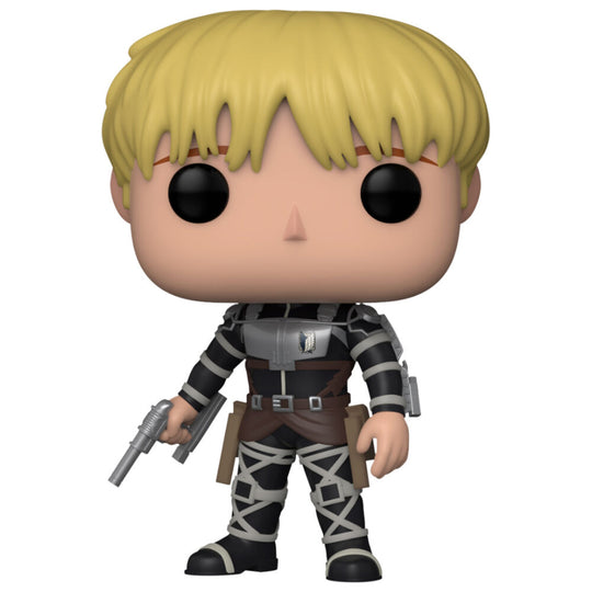 Figurine Funko POP Armin Arlelt de 9 cm en vinyle d'Attack on Titan dans sa boîte vitrine transparente