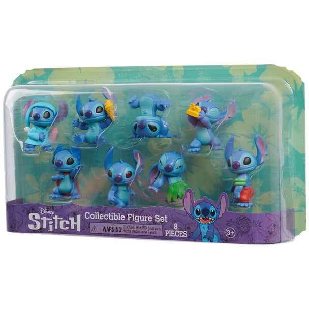 Set de figurines Disney Stitch de 5cm avec détails colorés et expressifs, idéal pour collection et jeu
