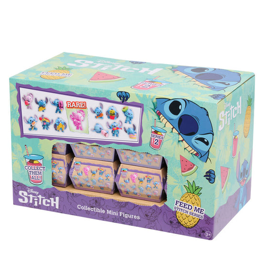 Figurine Disney Stitch de 5cm avec parfum fraise vue de face sur fond blanc