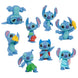 Figurines Stitch de 5cm par JUST PLAY, montrant les différentes poses et expressions du personnage