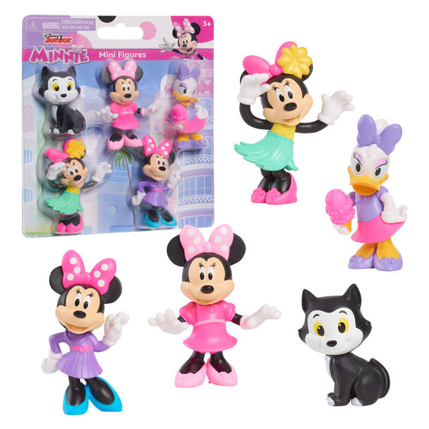 Zoom sur la figurine Minnie Mouse du set JUST PLAY montrant les détails précis et la qualité de fabrication