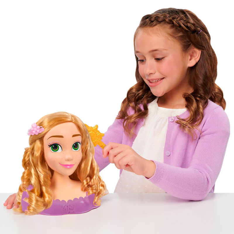Détail des accessoires inclus avec le buste Disney Raiponce JUST PLAY