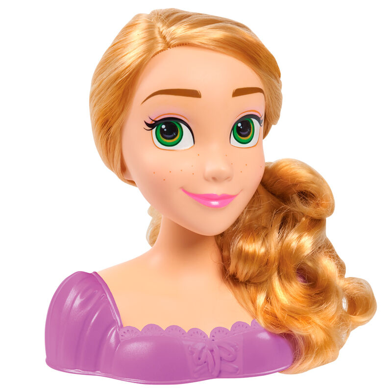 Buste Raiponce posé sur un socle élégant avec logo Disney visible