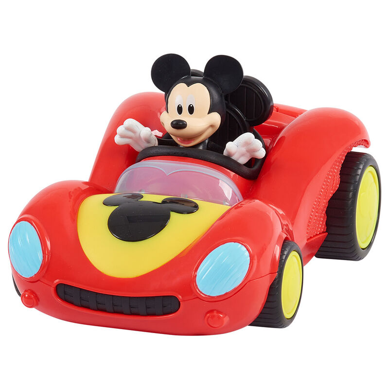 Collection complète des figurines Disney Mickey avec leurs véhicules assortis exposés