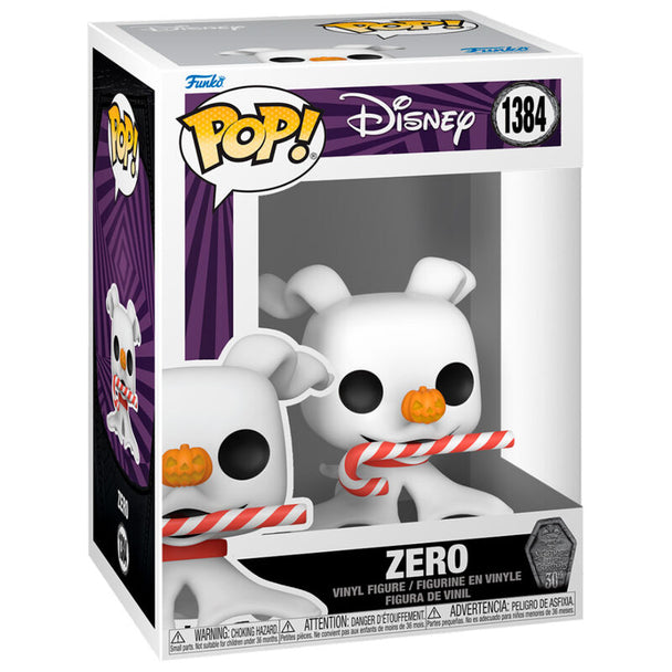 Figurine Funko POP Zero de Nightmare Before Christmas 30e anniversaire en vinyle dans sa boîte vitrine