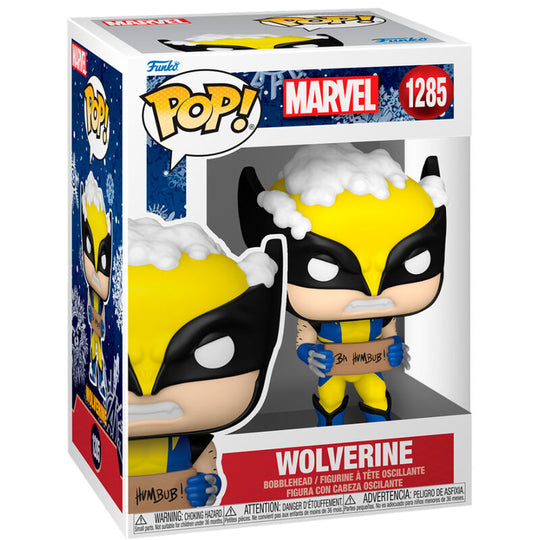 Figurine Funko POP Wolverine Marvel Holiday en vinyle de 9 cm dans sa boîte vitrine transparente