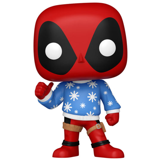 Figurine Funko POP Deadpool Marvel Holiday en vinyle de 9 cm dans boîte vitrine transparente