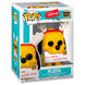 Vue latérale de la figurine Funko POP Disney Pluto Holiday en vinyle, emballage festif transparent