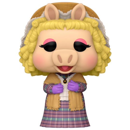 Figurine Funko POP de Mrs Cratchit de The Muppet Christmas Carol vue de face dans sa boîte vitrine