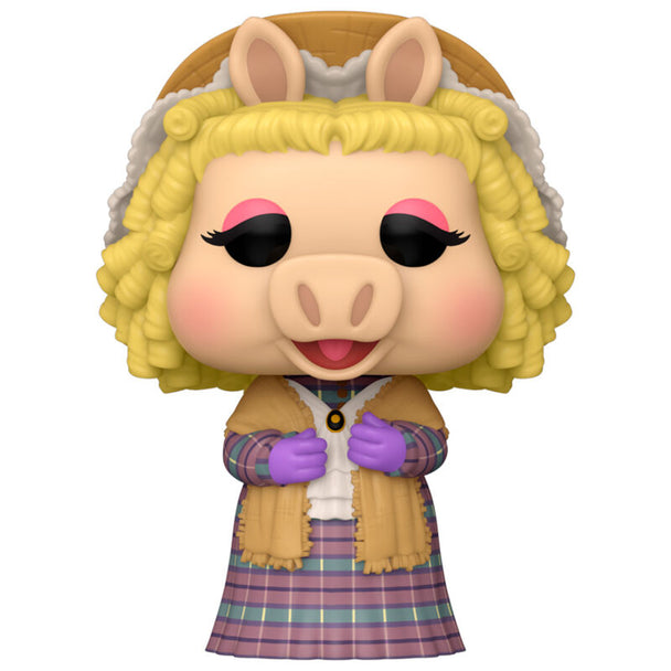 Figurine Funko POP de Mrs Cratchit de The Muppet Christmas Carol vue de face dans sa boîte vitrine