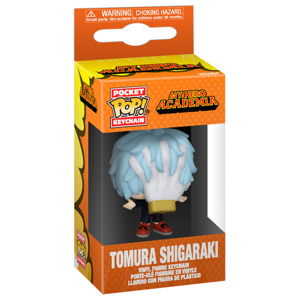 Zoom sur le porte-clés Pocket POP Tomura Shigaraki montrant les couleurs vives et la finition soignée