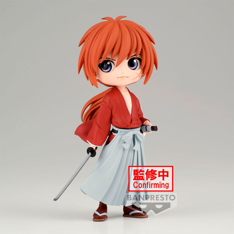 Figurine Kenshin Himura Q Posket de 14cm vue de face avec détails précis
