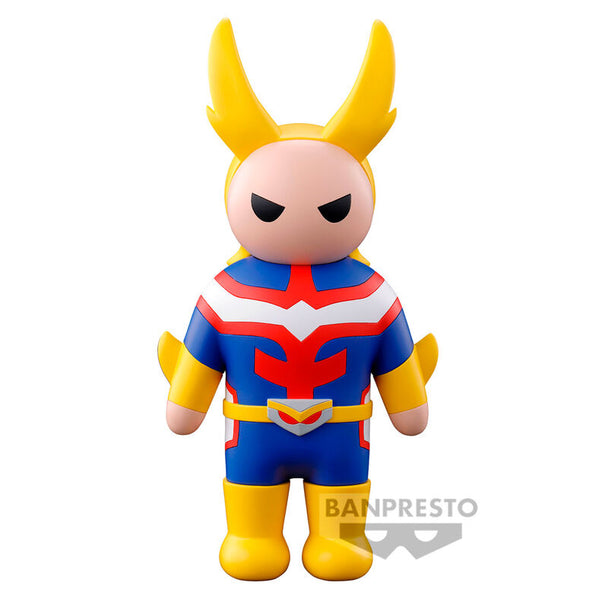 Figurine All Might My Hero Academia Sofvimates 12cm vue de face avec détails colorés et expression héroïque