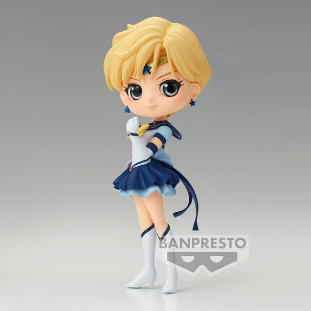 Figurine Q posket Sailor Uranus en version Eternal de 14 cm vue de face avec détails précis