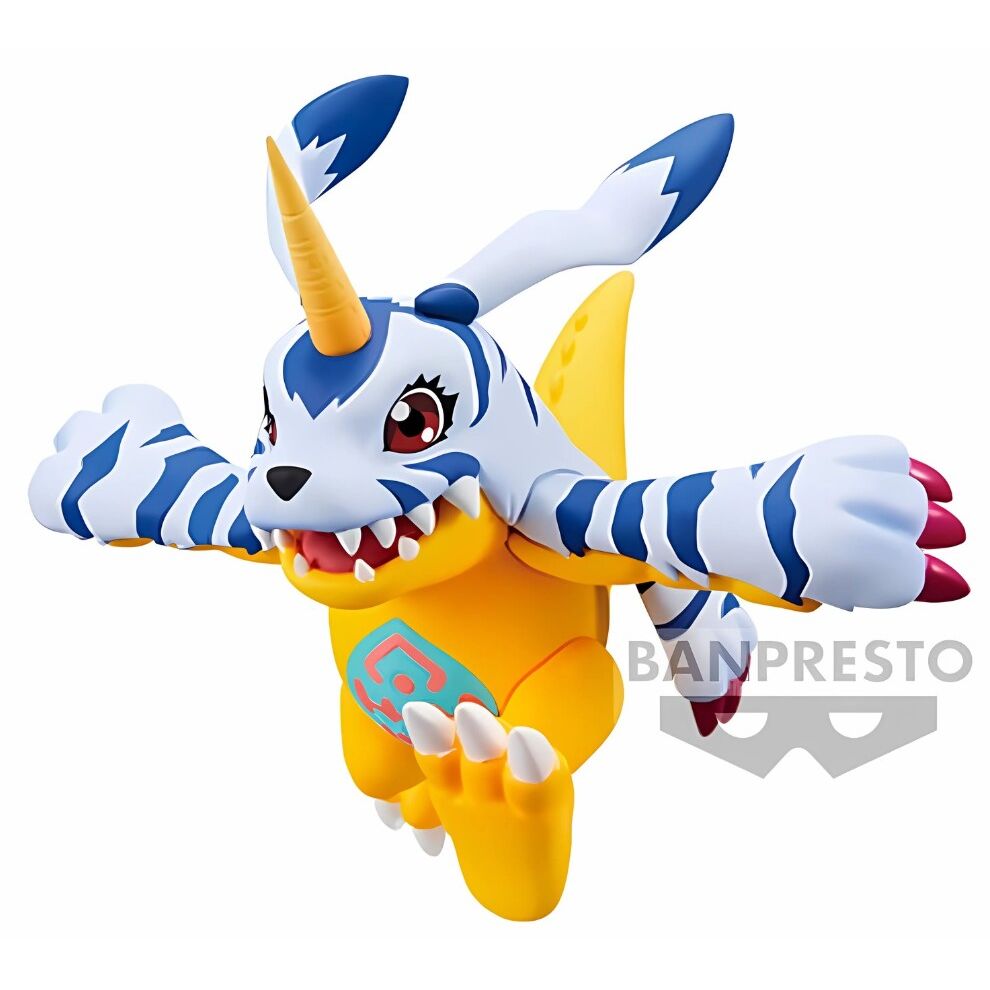 Figurine Gagumon de 9cm issue de Digimon Adventure par BANPRESTO, vue de face avec détails colorés et finition soignée.