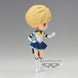 Détail du visage expressif de la figurine Sailor Uranus Q Posket édition BANPRESTO