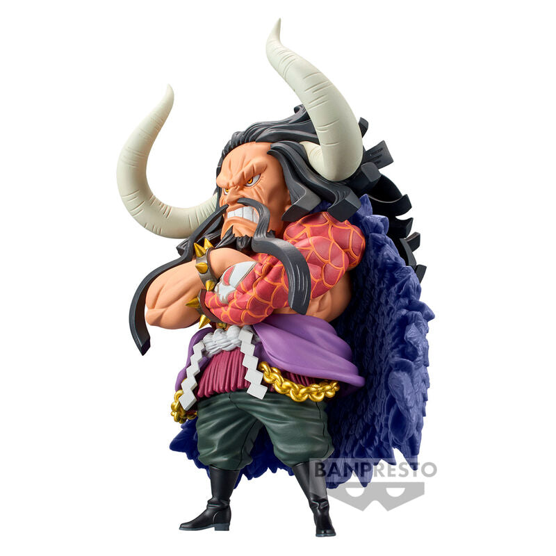 Zoom sur les détails sculptés et la peinture de la figurine Kaido of the Beast One Piece 13cm