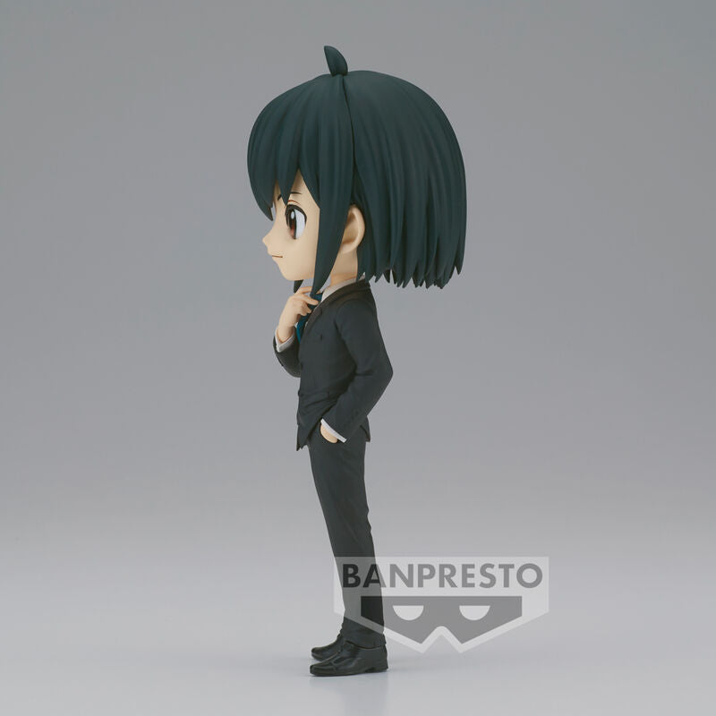 Photo rapprochée du visage expressif de la figurine Spy X Family Yuri Briar Q Posket