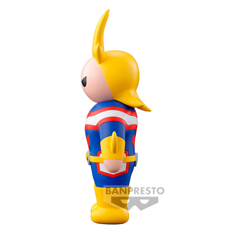 Vue arrière de la figurine All Might Sofvimates 12cm mettant en valeur la cape et les finitions soignées