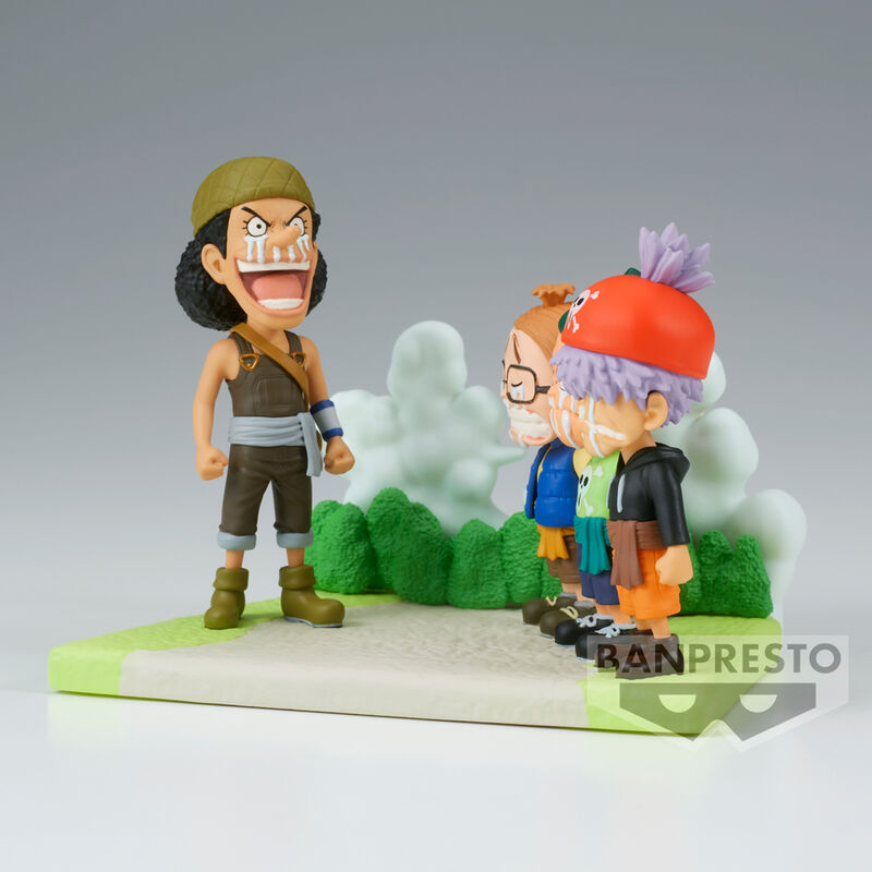 Figurine Usopp Pirates One Piece 7cm en gros plan montrant la finition et les couleurs