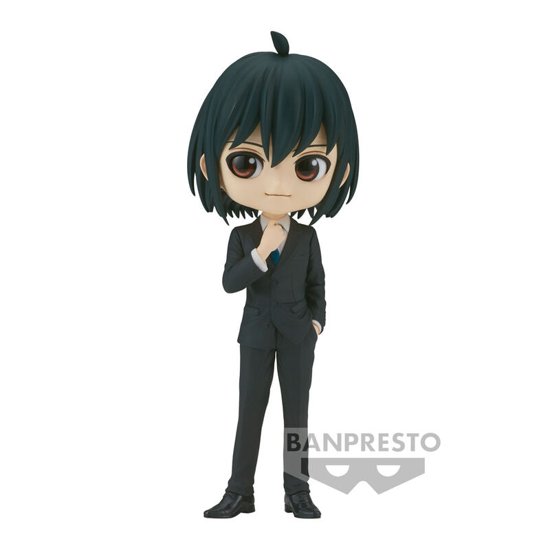 Figurine Spy X Family Yuri Briar Q Posket montrant son costume élégant et ses accessoires