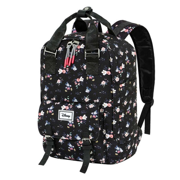 Détail des bretelles ajustables du sac à dos Disney Mickey Peach Nature