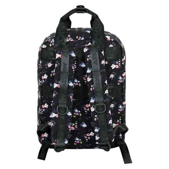 Zoom sur le tissu et les finitions du sac à dos Disney Mickey Peach Nature