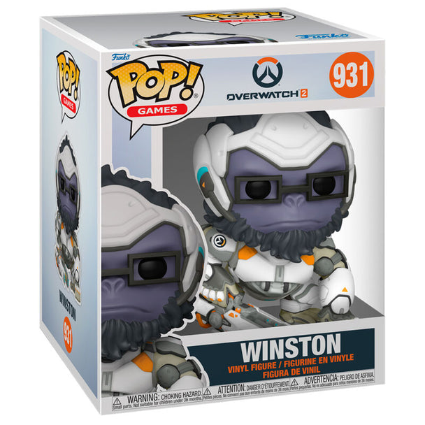 Figurine Funko POP Winston de Overwatch 2 en vinyle de 15 cm dans sa boîte vitrine officielle FUNKO