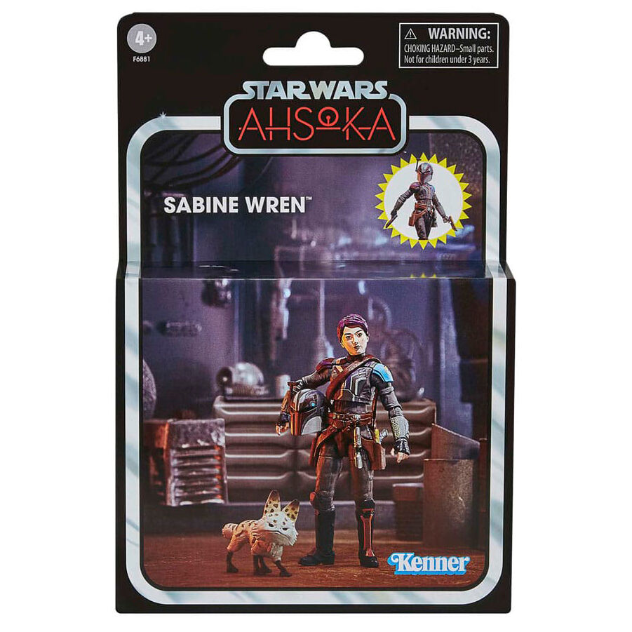 Détail du visage et armure de la figurine Ahsoka Tano de 9,5 cm HASBRO
