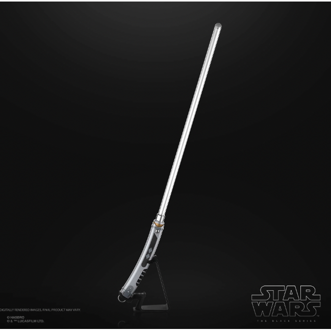Sabre laser Ahsoka Tano avec lame amovible et capuchon de protection posé à côté
