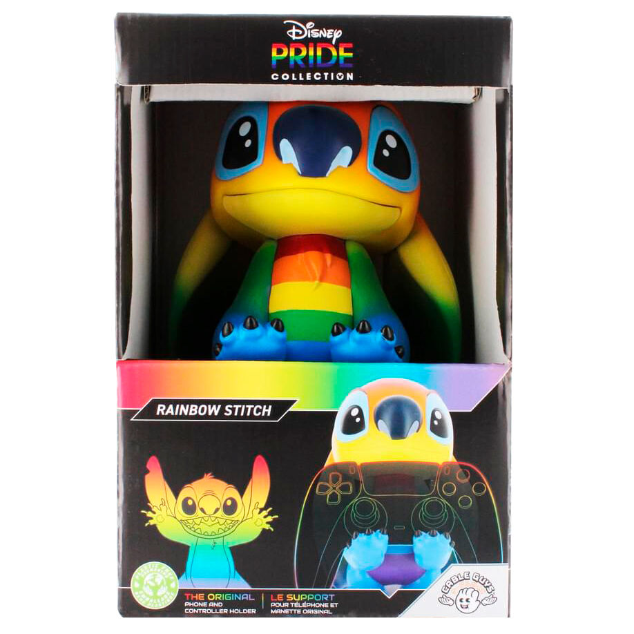 Support Cable Guy Stitch tenant un smartphone en mode paysage sur un bureau
