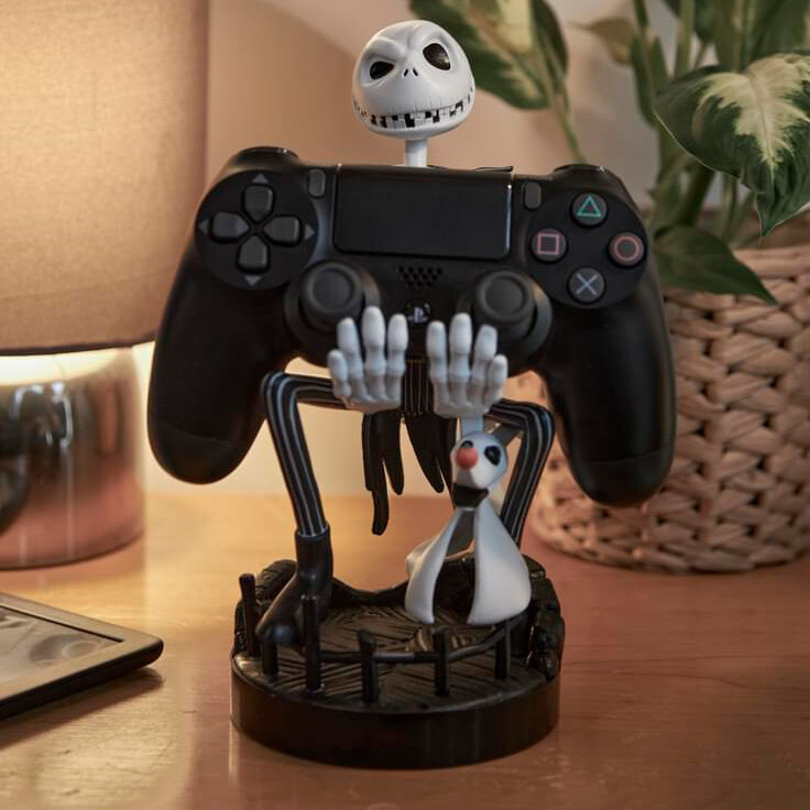 Pack complet du support manette Jack Skellington avec plusieurs angles de vue