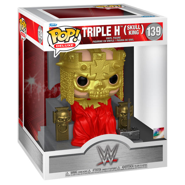 Figurine POP Deluxe WWE Triple H Skull King de FUNKO vue de face avec détails précis et couleurs vives