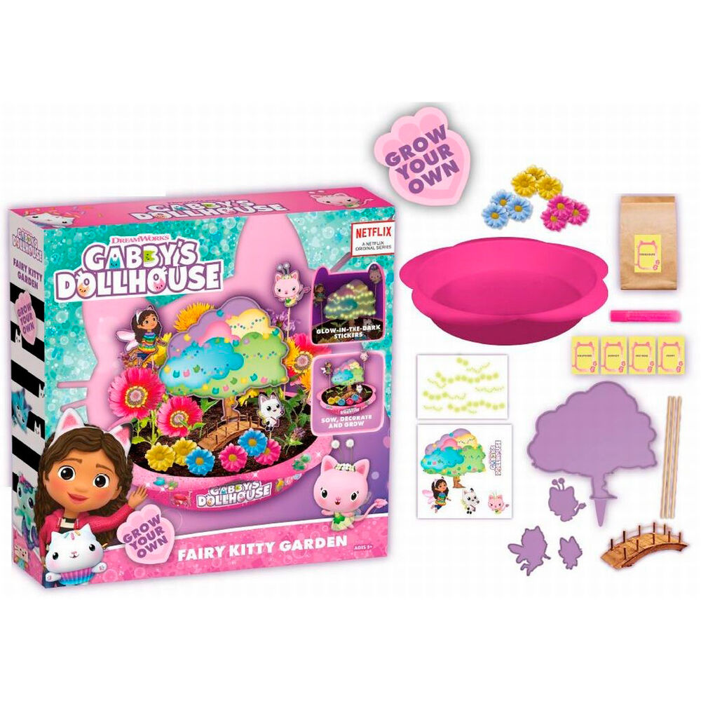 Boîte du set de jardinage Gabbys Dolls House DREAMWORKS avec dimensions visibles