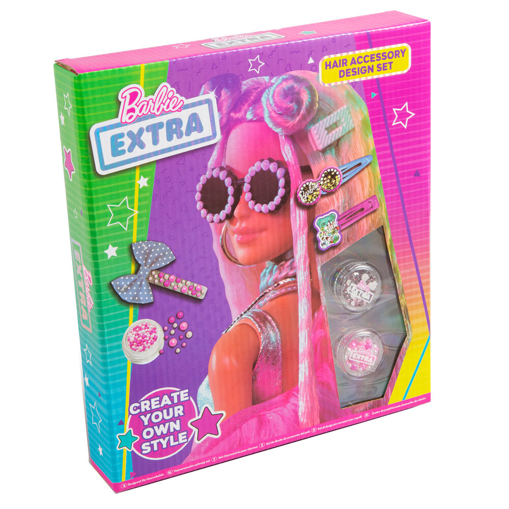 Tube de colle et feuille de pastilles adhésives pour fixer les accessoires cheveux Barbie MATTEL