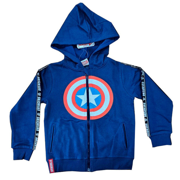 Sweat à capuche Marvel Avengers pour enfants, disponible en tailles 4 à 12 ans, avec logo coloré des super-héros.