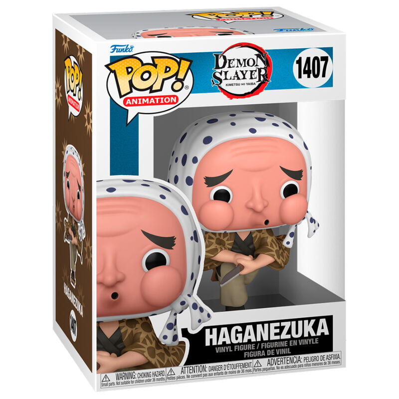 Figurine Funko POP de Haganezuka de Demon Slayer Kimetsu no Yaiba en vinyle de 9 cm dans sa boîte vitrine